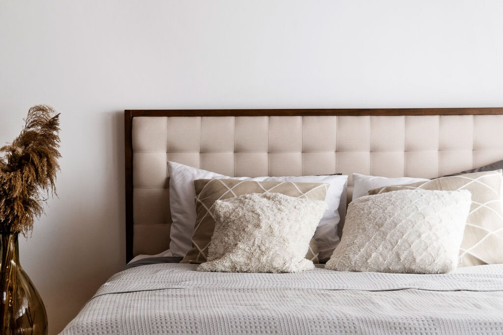 custom upholstered cornice