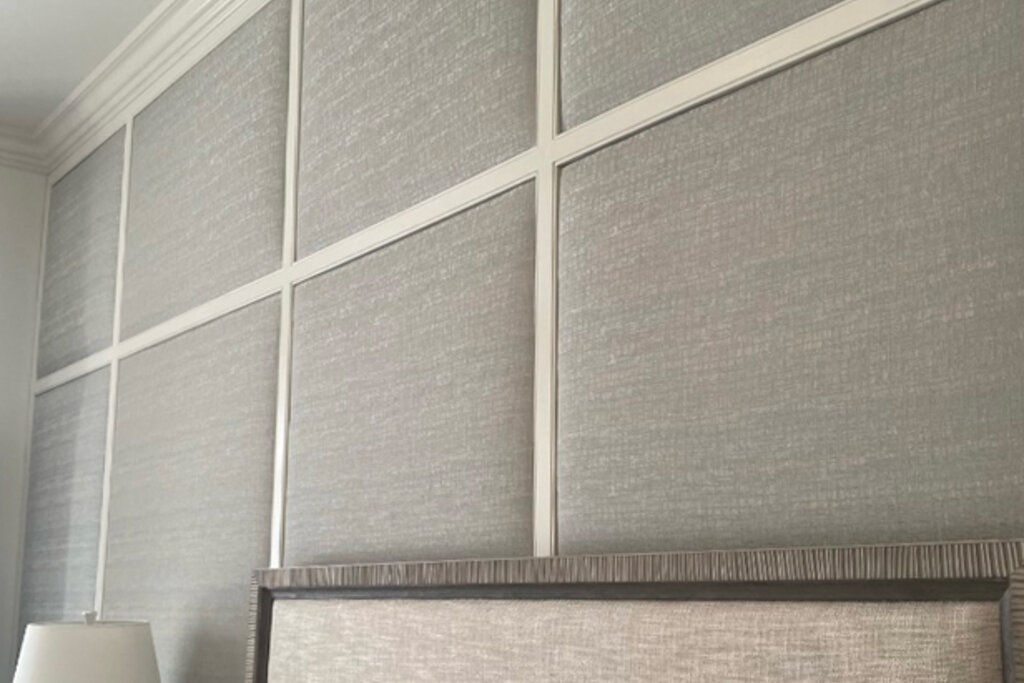 upholstered wall paneling by Nez Designs